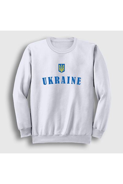 Presmono Unisex Λευκό Trident Coat Of Arms Ουκρανία Φούτερ Ουκρανίας 563241tt