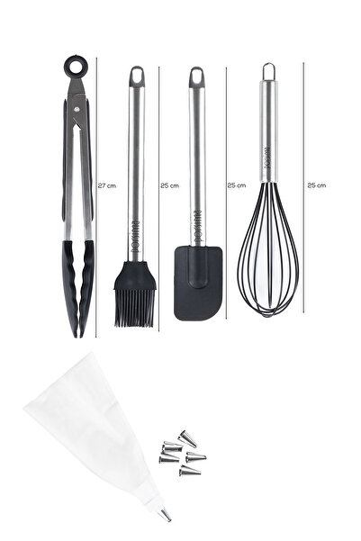 Porsima 3162 10-Piece Cake and Dessert Serving Set Cake Pastry and Confectionery Tools Black