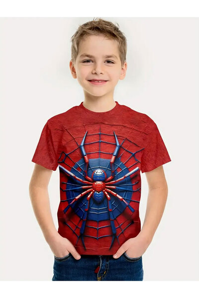 Örümcek Adam تي شيرت ثلاثي الأبعاد للأطفال من Spiderman تي شيرت كاجوال برسوما...