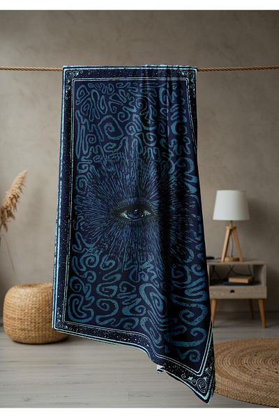 Doruklar Home Collection Modern Patterned Digital Printing Beach Sea Towel Peshtamal 80X160 cm Brs022