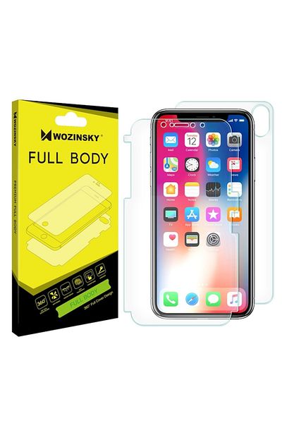 WOZINSKY Folie Siliconata Full Cover APPLE iPhone X / XS Fata + Spate (Self-Repair)