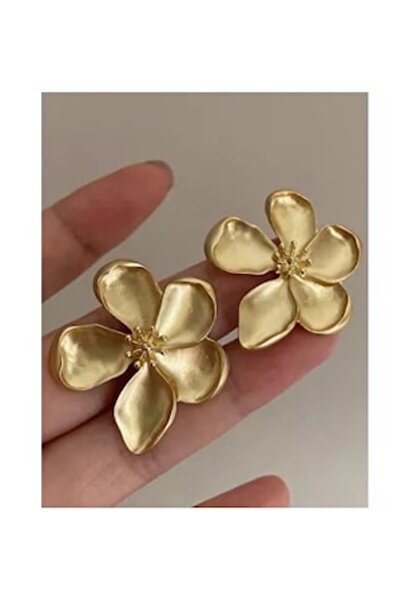 Inovius Cercei aurii cu formă de floare