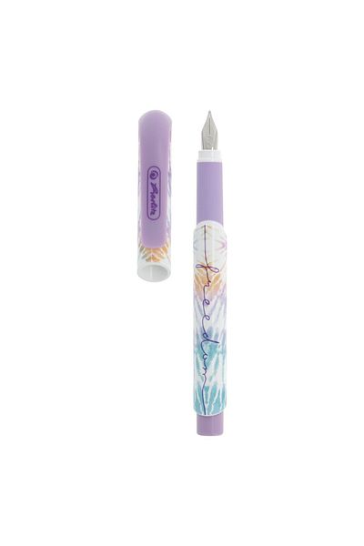 Herlitz Fountain Pen Ergonomic, Color Multicolor, Material Plastic, Medium Nib, New Batik Freedom,