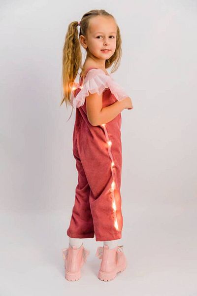 fustite cu luminite Salopetă cu Luminițe Vesela, Roz, de Joaca, Cadou - 3-4 ani (98-104 cm)