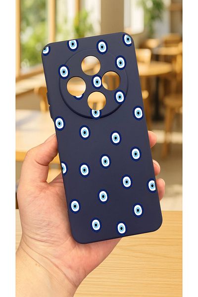 Vip Case Redmi 14C - حافظة مطاطية كلاسيكية ممتصة للصدمات من السيليكون بنمط خرز العين الشريرة277