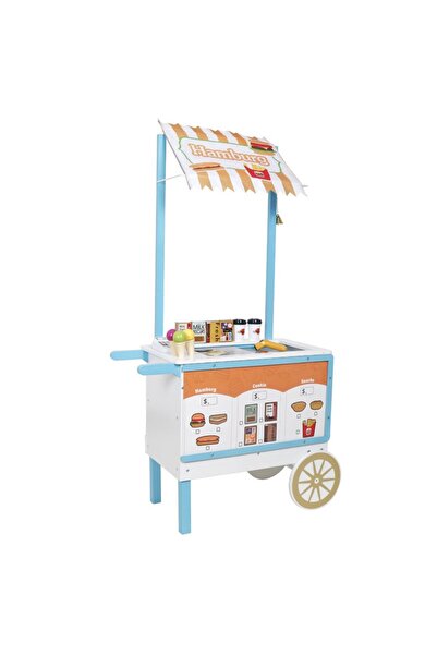 PROCART Cărucior pentru înghețată pe roți, 2 sertare, accesorii incluse, roți...