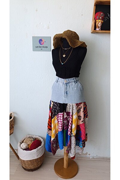 ÇATI KATI Çatı Katı Vintage Boho Dreams Koleksiyonu & Yamalı Düş Bohem Etek