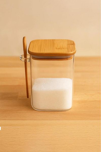 Bambum Spicy - Glass Storage Container with Spoon 12cm