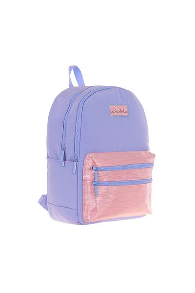 KAUKKO Magic Dreams Girl's Four Compartment Blue Pink School Backpack (Primary School + Middle School) - K1815