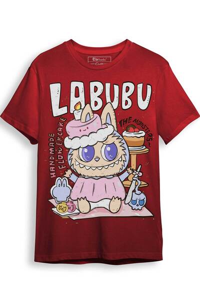 The Baski Tricou premium din bumbac 100% cu imprimeu Labubu Çirkin Oyuncak