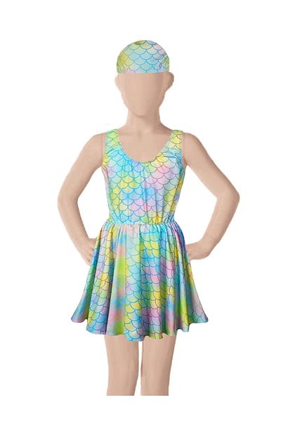 By Piera Girl's Skirted Swimmer Swimsuit