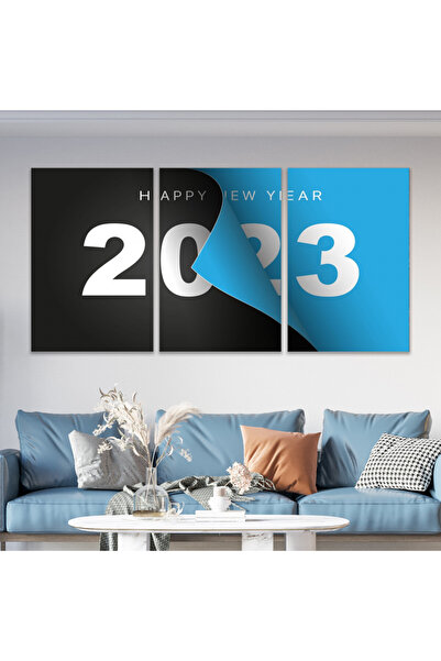 Marktna ثلاث لوحات قماشية فخمة بتصميم مودرن مع برواز شامبين مجوف