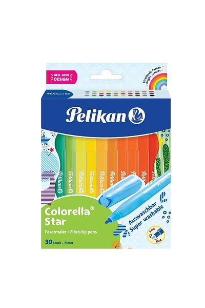 Pelikan Markers Colorella Star C302, Color Assorted, Material Plastic, Set of 30 Colors, Blister