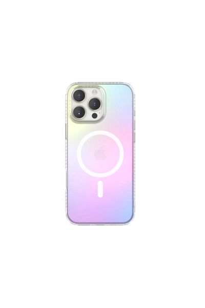 Force جراب ماج سيف هجين شفاف لامع لهاتف iPhone 16 Pro