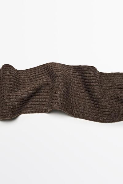 Massimo Dutti İnce fitilli kumaş atkı