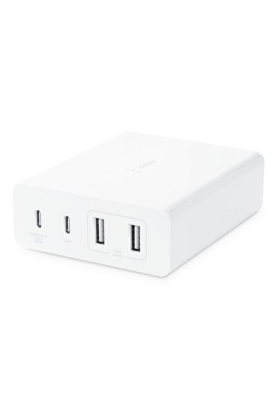 Belkin شاحن Boost Charge Pro بقوة 108 واط و4 منافذ GaN، أبيض