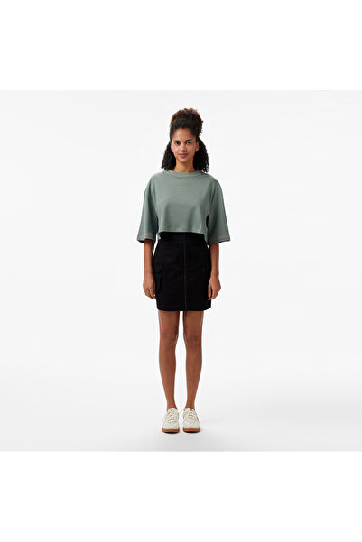 Converse Star Chevron Baskılı Kadın Yeşil T-Shirt