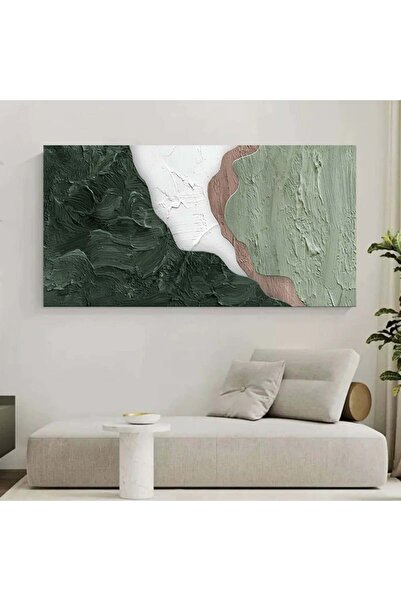 Marktna لوحة قماشية مودرن بتصميم الفن التجريدي مع برواز خشبي مخفي