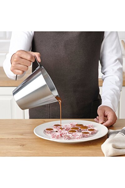 IDEALISK Pitcher, with measurement/Stainless steel, 1L