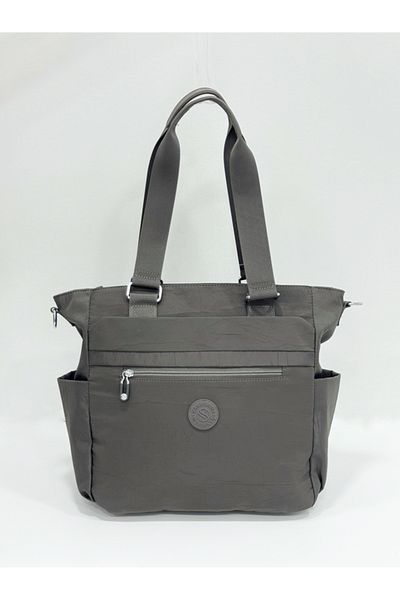 Sanmorris Women's Multi-Eye Useful Water Resistant Satin Fabric Dark Gray Colored Cross Strap Hand and Shoulder Bag