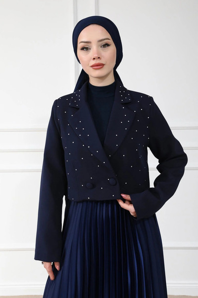 moda auram Işıltılı Crop Ceket