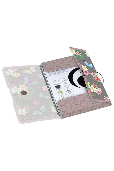 Herlitz Dosar Easy.orga To Go A4, Culoare Multicoloră, Material PP, Închidere cu elastic, Fluturi tip doamnă