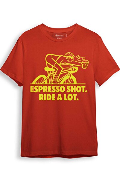 The Baski Tricou premium %100 bumbac imprimat Espresso Shot Ride A Lot