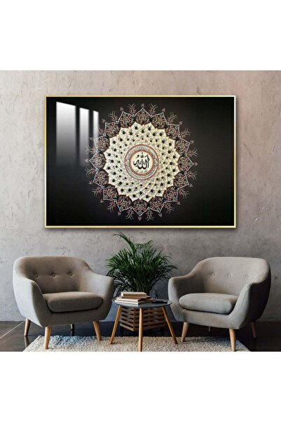 SND لوحة جدارية خشبية فاخرة مع برواز شامبين و طبقة من الاكرليك الشفاف