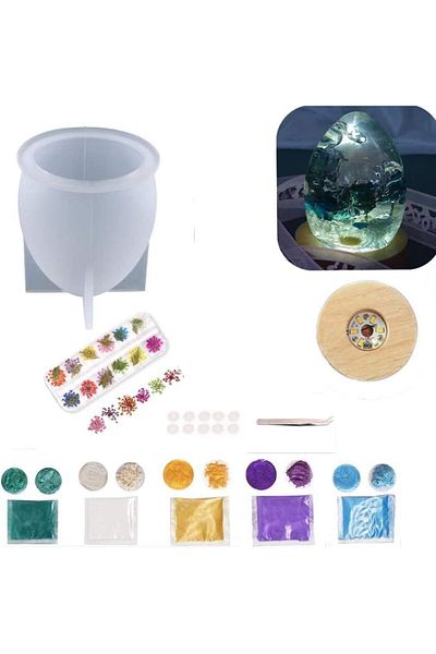 OEM Set matrițe din rășină epoxidică cu suport LED, silicon, alb, 7,4 x 8,8 cm