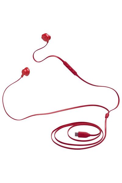 JBL سماعات أذن سلكية TUNE 305C باللون الأحمر
