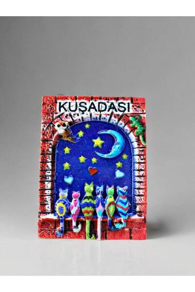 KUŞADASI Themed Embossed Polyester Magnet 4cm x 7cm