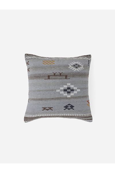 Sanskrutihomes By Styli Geometric Print Organic Cotton Cushion Cover - 45x45cm