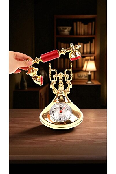 FAMEMUS ACCESSORY Lüks Retro Telefon Çalar Saat. 20 cm boyut