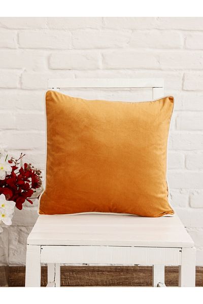 Sanskrutihomes By Styli Plain Velvet Cushion Cover - 45x45cm