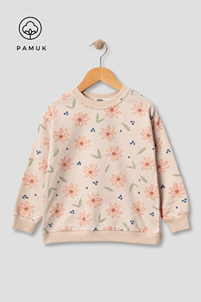 difa kids Top pentru fete cu model floral de tranziție supradimensionat Swea ...