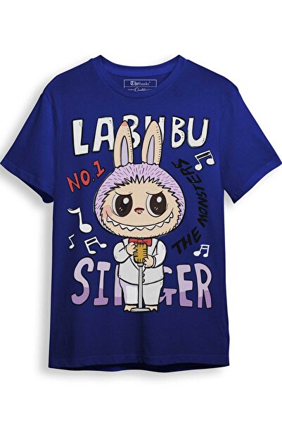 The Baski Tricou premium din bumbac 100% imprimat cu jucărie drăguță Labubu