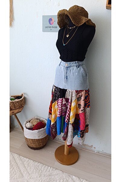 ÇATI KATI Çatı Katı Vintage Boho Dreams Koleksiyonu & Yamalı Düş Bohem Etek