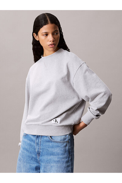 Calvin Klein Kadın Gri Sweatshirt
