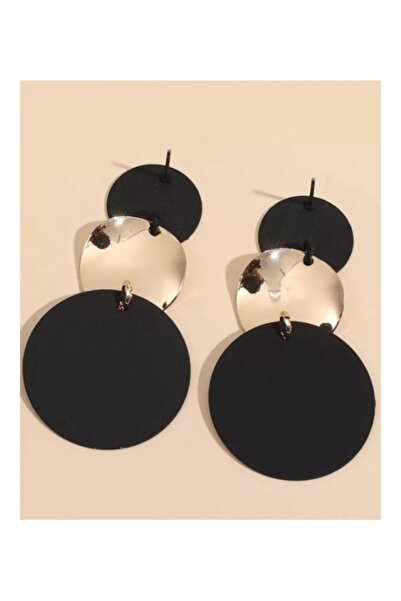 Inovius - Cercei Lungi Negri cu Auriu