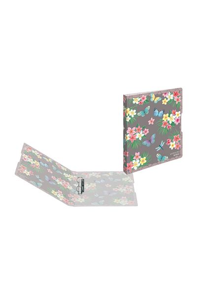 Herlitz Dosar A4 cu 2 inele 16 mm, culoare multicoloră, material carton, motiv fluturi feminini
