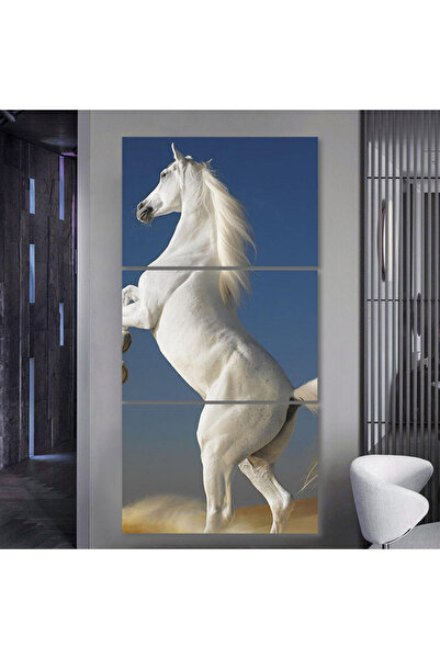 Marktna ثلاث لوحات قماشية بتصميم حصان مع برواز شامبين مجوف