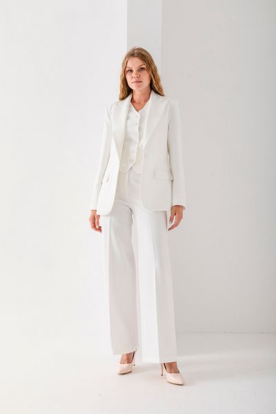 VUNTAL Suit One Button Blazer Jacket Pants Vest Three-Piece Suit