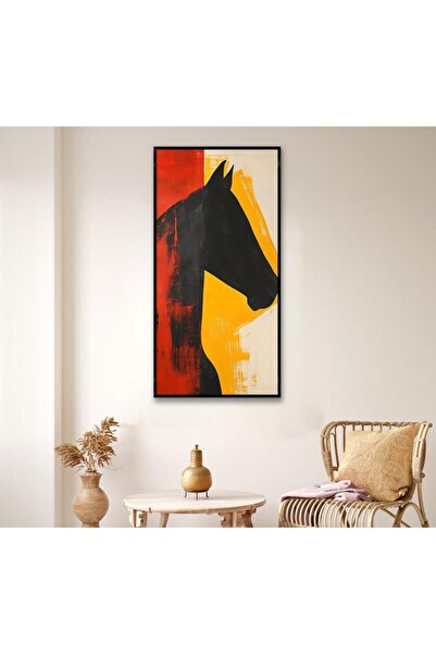 SND لوحة قماشية بتصميم امرآة مع برواز أسود مجوف