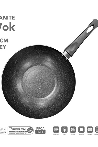Accessories by Splash By Styli Kitchen Master Non Stick Induction Wok 28 Cm