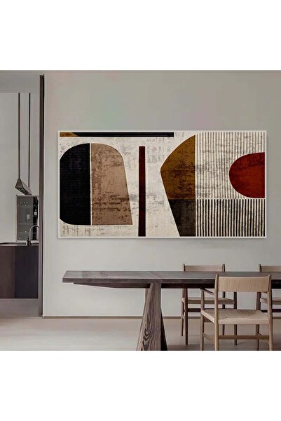 SND لوحة قماشية مودرن بتصميم الفن البوهيمي مع برواز فضي مجوف