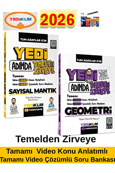 Yediiklim Yayınları Yedi Adımda Temel Sayısal Mantık+Geometri Tamamı Video Çö...
