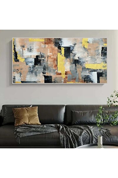 SND لوحة قماشية مودرن بتصميم الفن البوهيمي مع برواز فضي مجوف