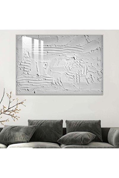 SND Wooden wall plaque printed with gypsum board design with silver frame and...