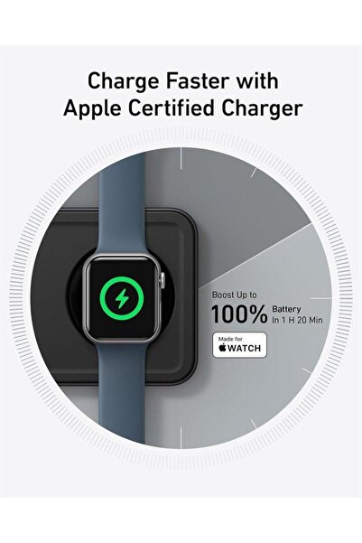 Anker محطة شحن لاسلكية MagGo بقوة 15 واط (وسادة 3 في 1) لأجهزة Apple - AN.B25M1211.BK