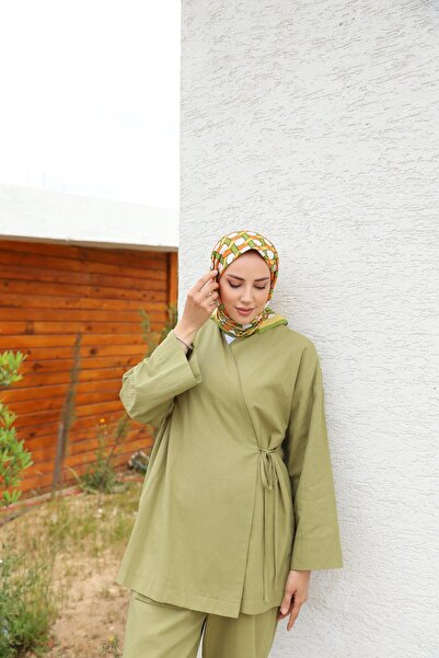 KUQOS Κασκόλ με μοτίβο περιτυλίγματος